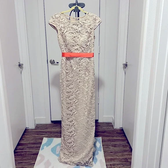adrianna papell beige dress Shop the Beige Maxi Dress main image 1